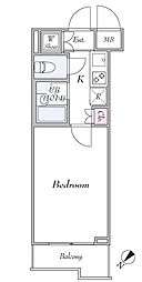 ルーブル高田馬場 1Kの間取図画像