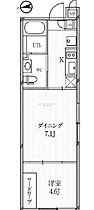 ルクレ高田馬場 403 ｜ 東京都新宿区高田馬場３丁目8-7（賃貸マンション1LDK・4階・30.35㎡） その2