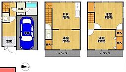 中古戸建　平野区長吉六反2丁目 3DKの間取り