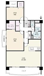 第2古賀ビル 2LDKの間取図画像
