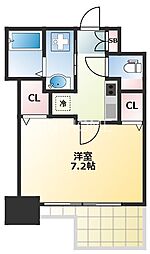 セイワパレス玉造上町台 1Kの間取図画像
