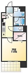 アーバネックス心斎橋2 1Kの間取図画像
