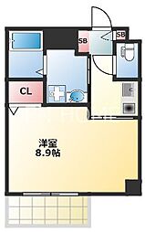 ラシーヌ天王寺 1Kの間取図画像