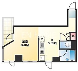 伊藤谷町ビル 1Kの間取図画像