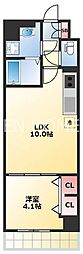 ANDTERRACE天王寺 1LDKの間取図画像