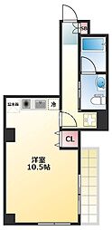パラード天王寺 1Kの間取図画像