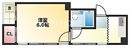 上汐泉本ビル 1Kの間取図画像
