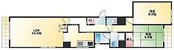 サングリーン龍造寺 2LDKの間取図画像