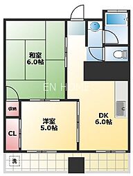 第二銭辰ビル 2DKの間取図画像