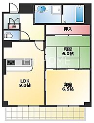 LACASA清水谷 2LDKの間取図画像