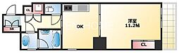ボーベル南船場 1DKの間取図画像