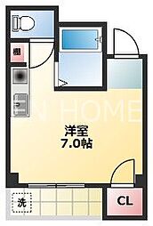 オリエントハイツ ワンルームの間取図画像