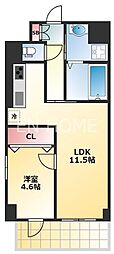 ウェスト宮ノ下 1LDKの間取図画像