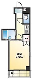 ウェルネス上本町 1Kの間取図画像