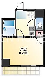 ゆずり葉 1Kの間取図画像
