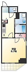 グランピーノ内淡路 1Kの間取図画像