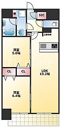 Urbanex南新町 2LDKの間取図画像
