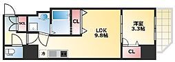 セレニテ心斎橋グランデ 1LDKの間取図画像