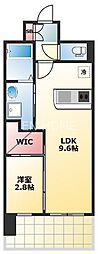 セレニテ難波グランデシュッド 1LDKの間取図画像