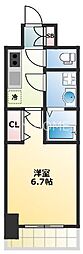 QuintetNAMBA 1Kの間取図画像