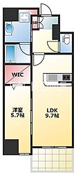ドミツィール福 1LDKの間取図画像