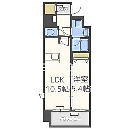 プレサンス松屋町駅前デュオ 1LDKの間取図画像