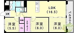 ネオハイツ垂水 3LDKの間取図画像