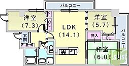 鵯越駅 6.8万円