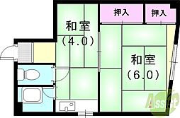 青木マンション 1DKの間取図画像