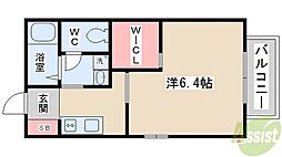 サーフサイドレジデンス須磨 1Kの間取図画像