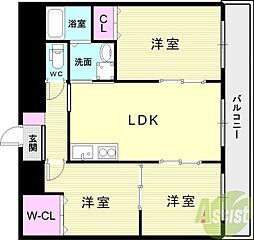 エヴァンス2 3LDKの間取図画像