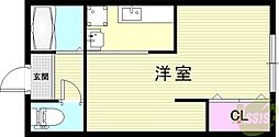 ビーコート丸山 ワンルームの間取図画像