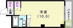 ホワイト石塚 ワンルームの間取図画像