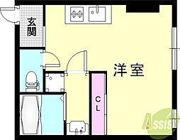 大上ビル ワンルームの間取図画像