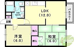 ミサワヒルズ 2LDKの間取図画像