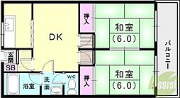 カネコビル2 2DKの間取図画像