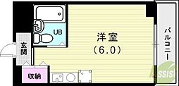 スプリングハイツ5 ワンルームの間取図画像