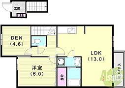 コンフォートヴィラ2 1LDKの間取図画像