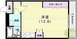 アンヘル ワンルームの間取図画像