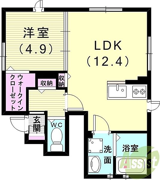 サン・クレール千守 ｜兵庫県神戸市須磨区千守町2丁目(賃貸アパート1LDK・1階・41.87㎡)の写真 その2