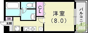 ヴァンテアン・カルモ  ｜ 兵庫県神戸市長田区苅藻通3丁目（賃貸アパート1K・2階・26.93㎡） その2