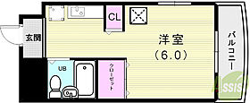 メゾンUQ  ｜ 兵庫県神戸市西区大津和2丁目（賃貸マンション1R・1階・18.11㎡） その2