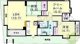 ワコーレパルテール須磨  ｜ 兵庫県神戸市須磨区須磨寺町2丁目3-24（賃貸マンション3LDK・1階・63.60㎡） その2