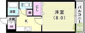 ヴェッセル須磨B  ｜ 兵庫県神戸市須磨区須磨寺町1丁目（賃貸アパート1K・2階・26.00㎡） その2