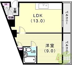 グローリーマンション  ｜ 兵庫県神戸市須磨区南落合1丁目（賃貸マンション1LDK・2階・42.00㎡） その2