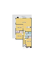 アスティオン田室 3LDKの間取図画像