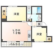 神陵台厚生年金住宅5号棟  ｜ 兵庫県神戸市垂水区神陵台6丁目（賃貸マンション2LDK・2階・41.26㎡） その2