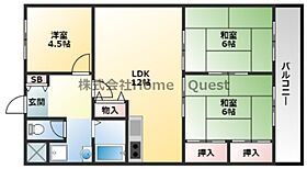 メゾンカタケ  ｜ 大阪府大阪市平野区長吉長原東1丁目7-16（賃貸マンション3LDK・4階・60.10㎡） その2