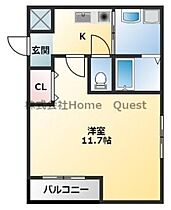 大阪府大阪市平野区長吉長原1丁目6-46（賃貸アパート1K・1階・30.96㎡） その2