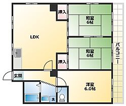 吉本ハイツ  ｜ 大阪府大阪市平野区背戸口4丁目9-2（賃貸マンション3LDK・3階・65.00㎡） その2